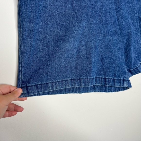 Riders Casuals Vintage Size 10 Denim High Rise Mom Shorts Slant Pocket Wide Leg - Picture 3 of 9